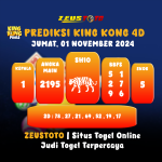 Prediksi Angka Keluaran KING KONG 4D JUMAT, 01 NOVEMBER 2024