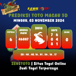 Prediksi Angka Keluaran TOTO MACAU 5D MINGGU, 03 NOVEMBER 2024