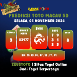 Prediksi Angka Keluaran TOTO MACAU 5D SELASA, 05NOVEMBER 2024