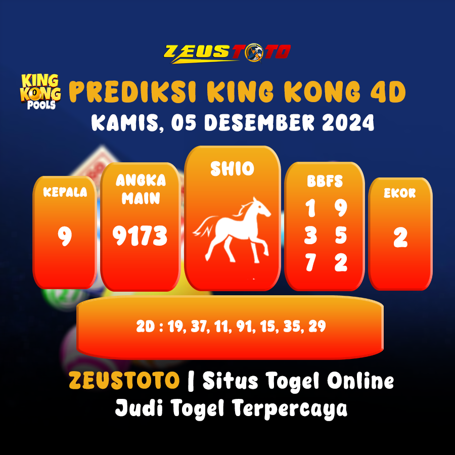 PREDIKSI ANGKA TOGEL KINGKONG 4D 05 DESEMBER 2024