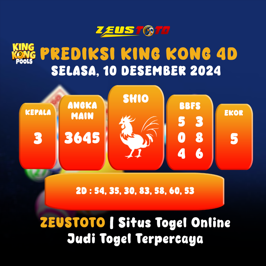 PREDIKSI KINGKONG 4D 10 DESEMBER 2024