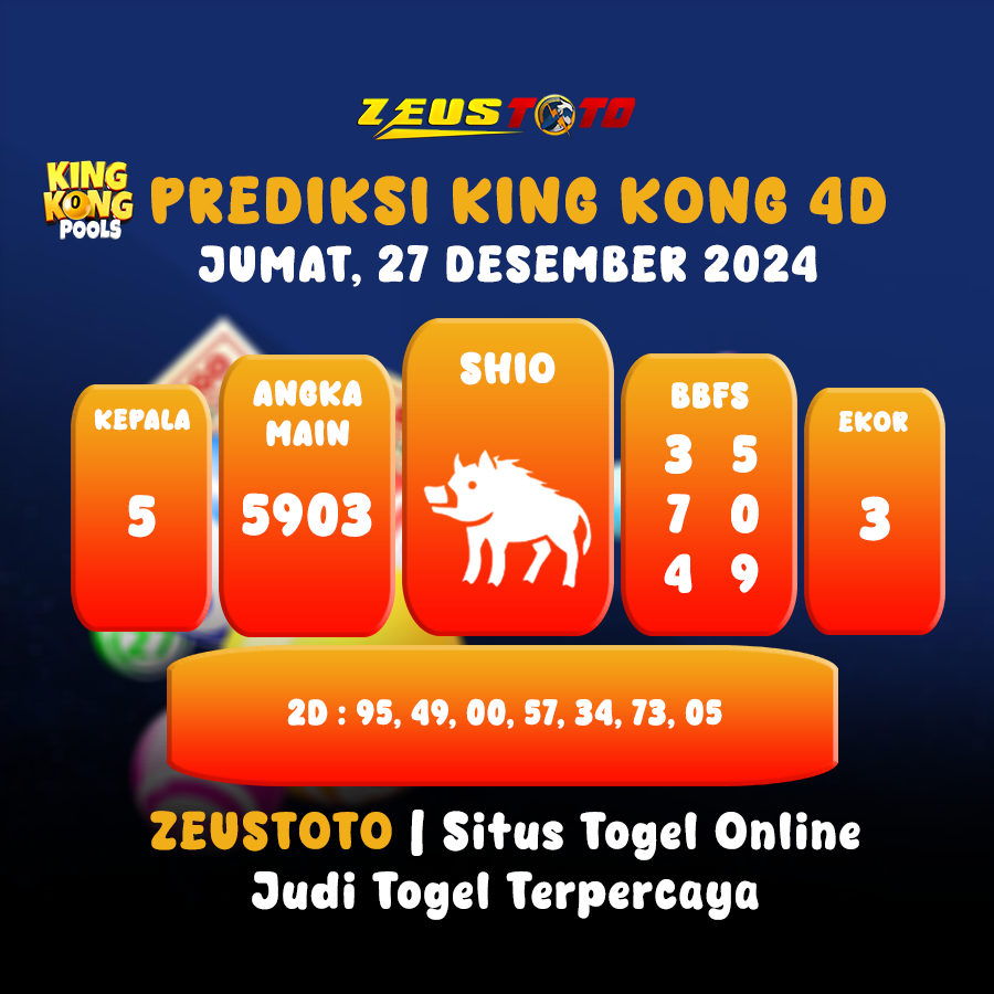 PREDIKSI KINGKONG 4D 27 DESEMBER 2024