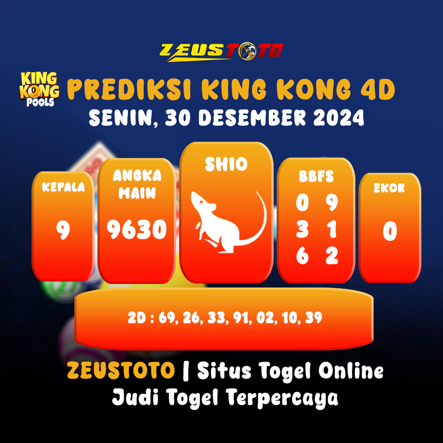 PREDIKSI KINGKONG 4D 30 DESEMBER 2024