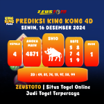 PREDIKSI KINGKONG 4D 16 DESEMBER 2024