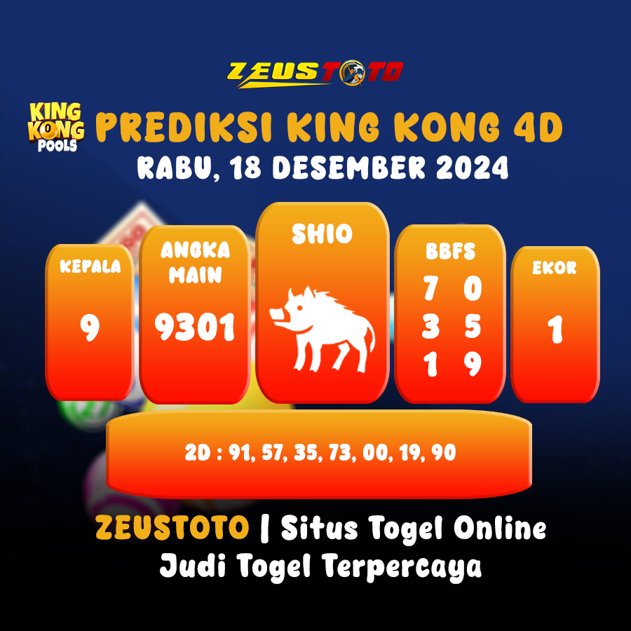 PREDIKSI KINGKONG 4D 18 DESEMBER 2024