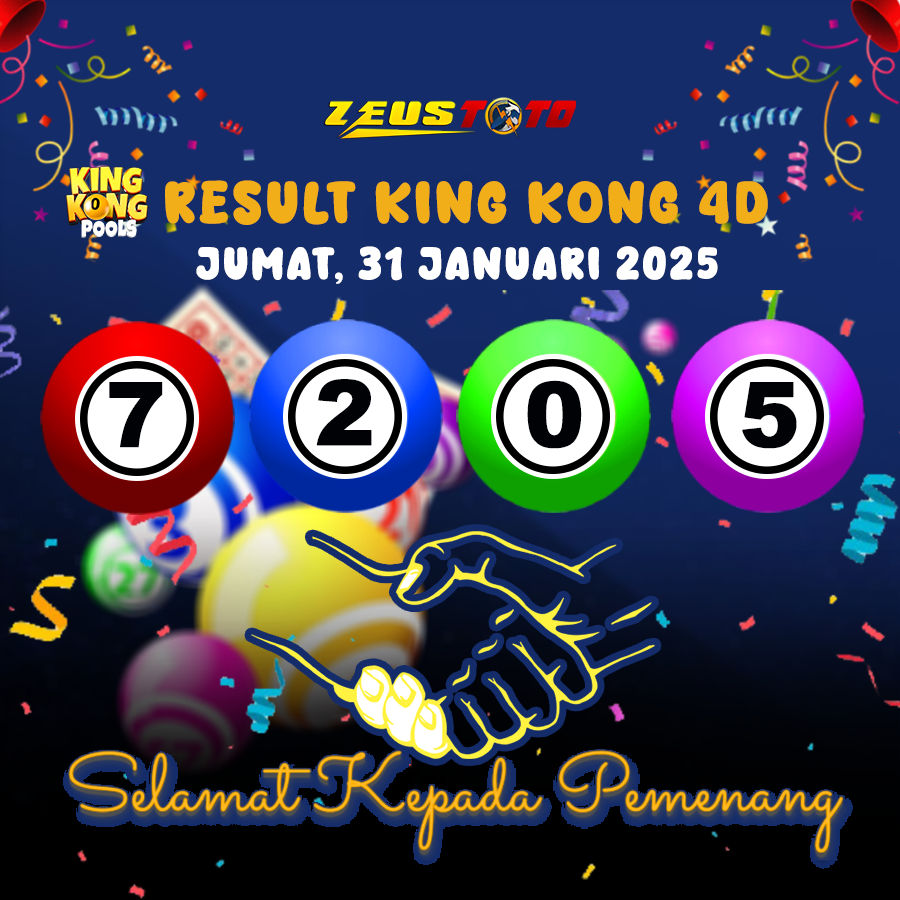 RESULT KINGKONG 4D 31 JANUARI 2025