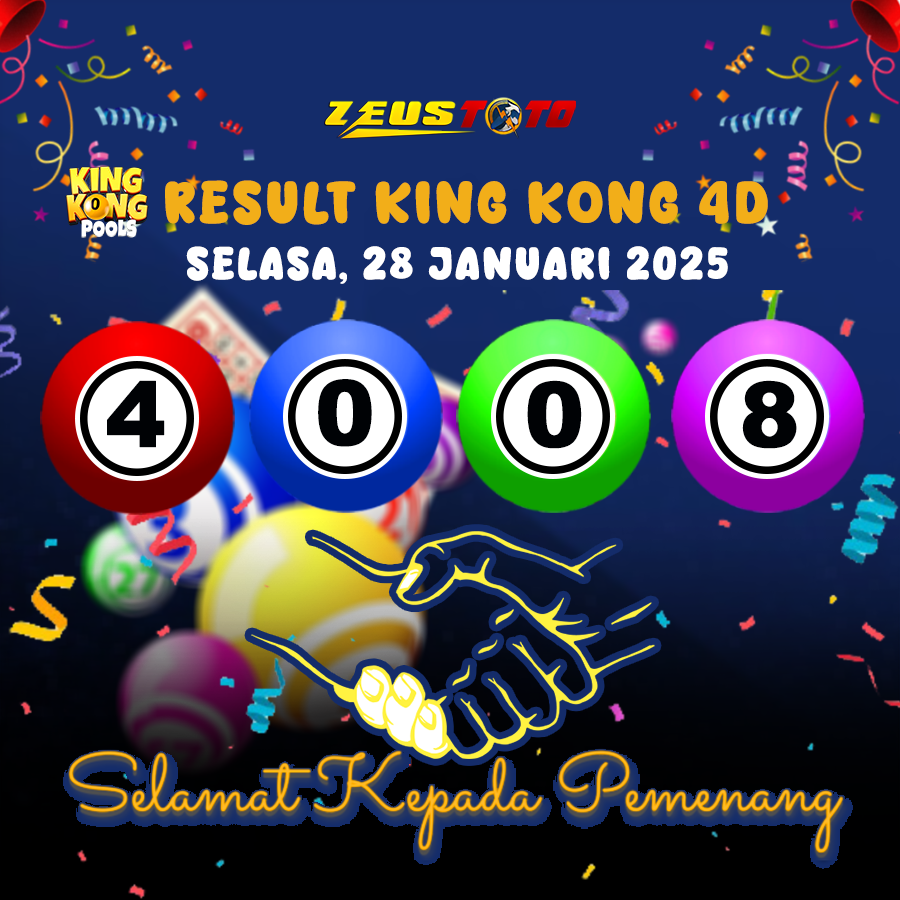 RESULT KINGKONG 4D 28 JANUARI 2025