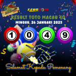 RESULT TOTO MACAU 4D TANGGAL 26 JANUARI 2025