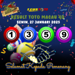 RESULT TOTO MACAU 4D TANGGAL 27 JANUARI 2025