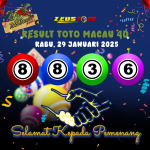 RESULT TOTO MACAU 4D TANGGAL 29 JANUARI 2025