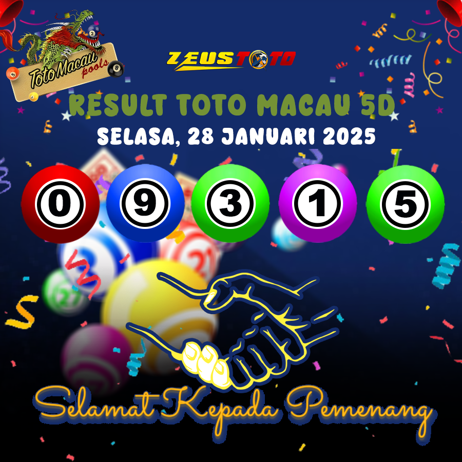 RESULT TOTO MACAU 5D TANGGAL 28 JANUARI 2025