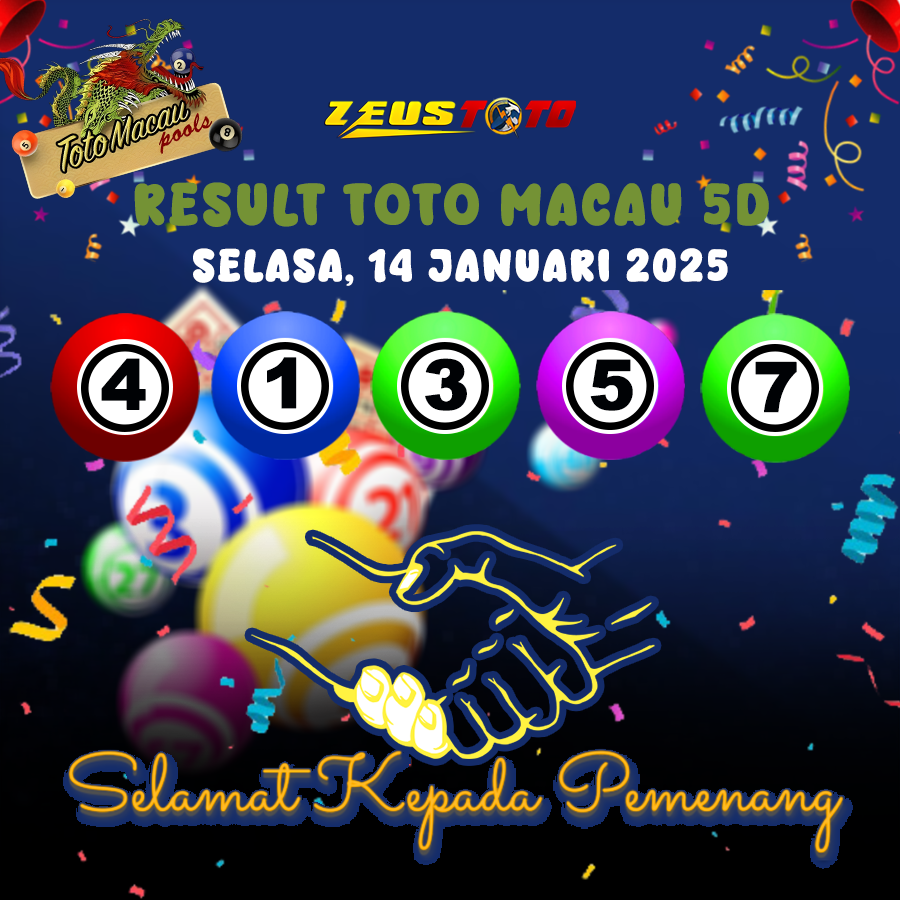 RESULT TOTO MACAU 5D TANGGAL 14 JANUARI 2025