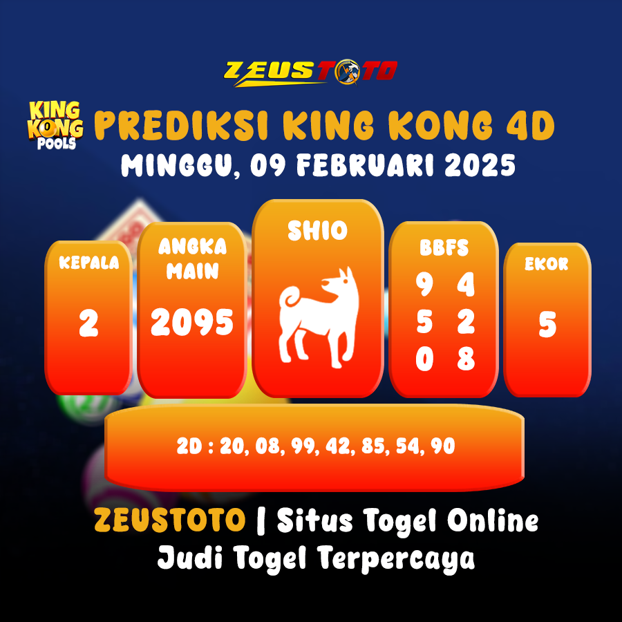 PREDIKSI KINGKONG 4D 09 FEBRUARI 2025