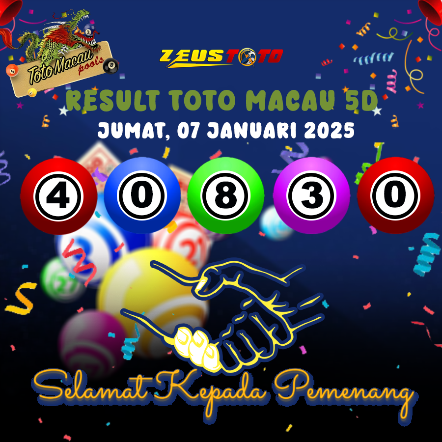 RESULT TOTO MACAU 5D TANGGAL 07 FEBRUARI 2025