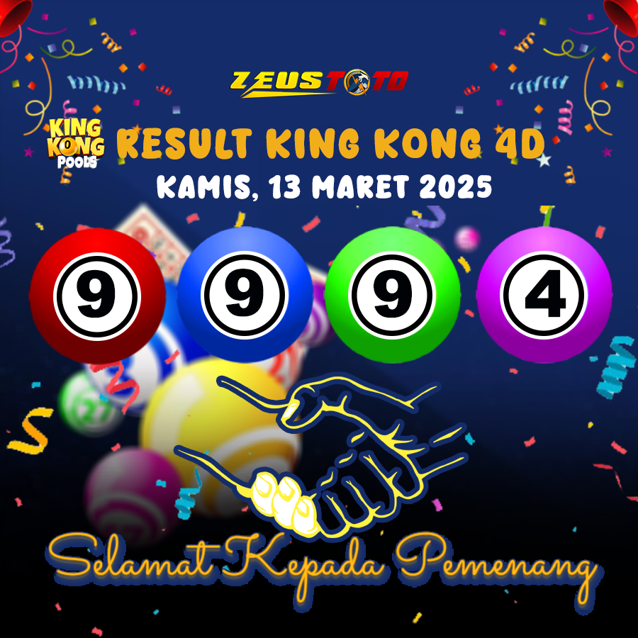 RESULT KINGKONG 4D 13 MARET 2025