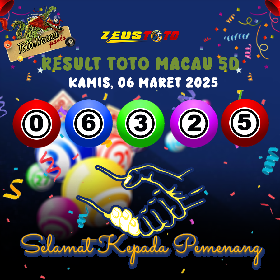 RESULT TOTO MACAU 5D 06 MARET 2025