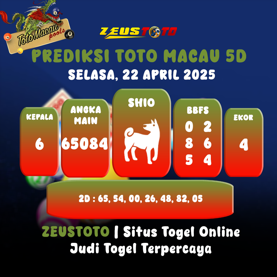 PREDIKSI TOTO MACAU 5D 22 APRIL 2025