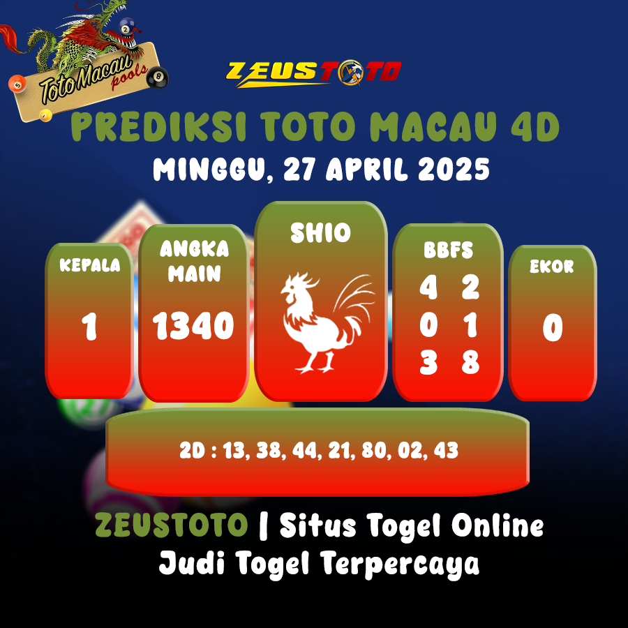 PREDIKSI TOTO MACAU POOL 27 APRIL 2025