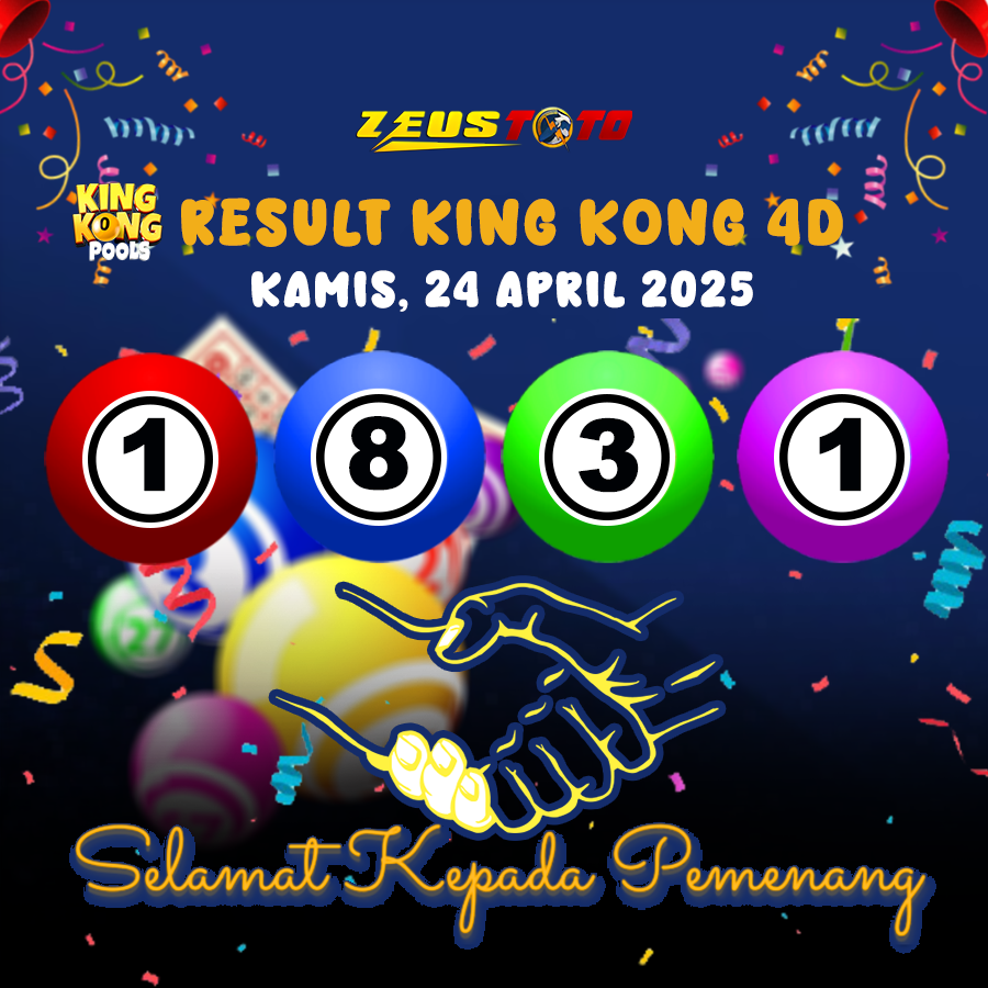 RESULT KINGKONG 4D 24 APRIL 2025