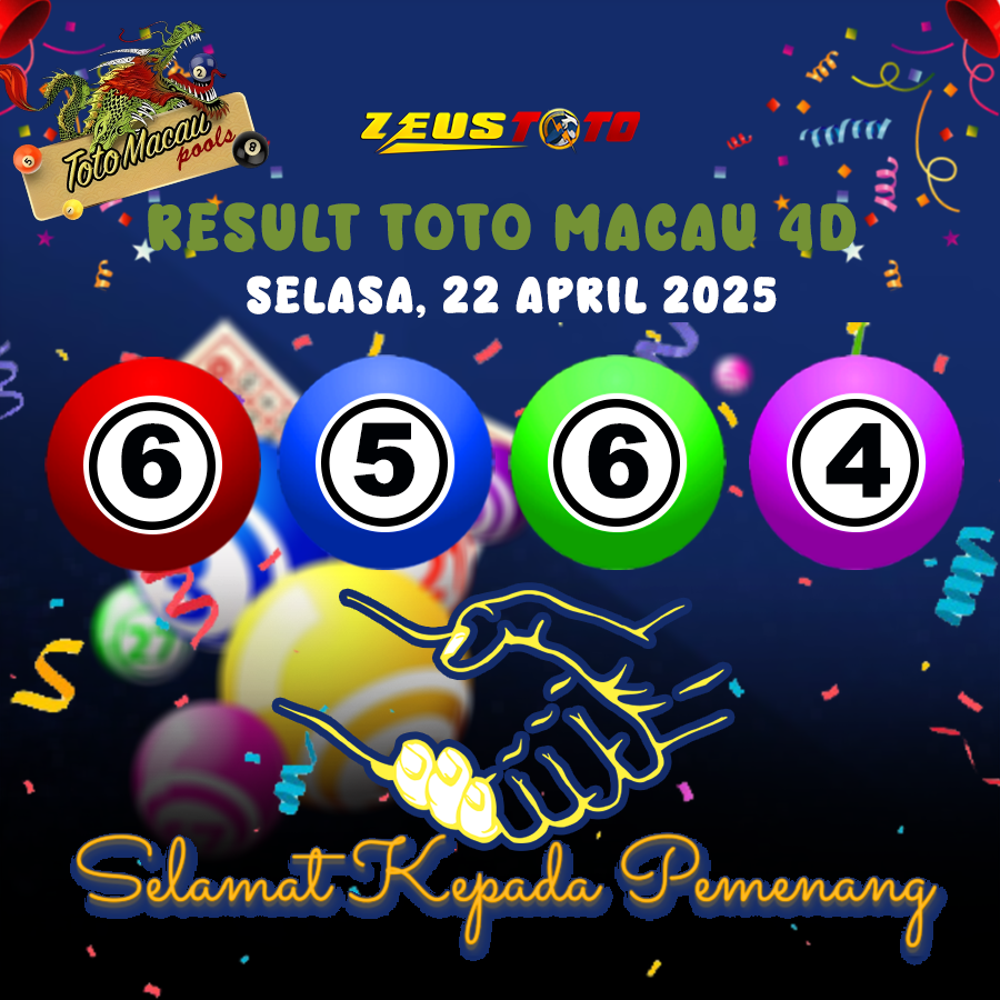 RESULT TOTO MACAU POOL 22 APRIL 2025