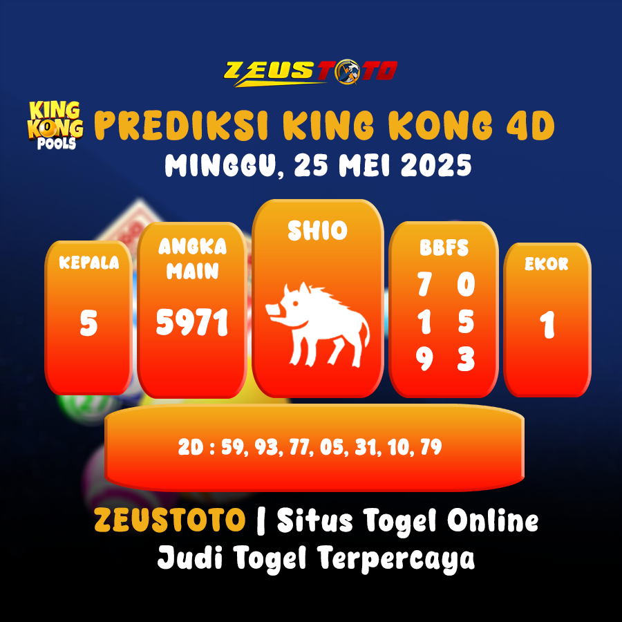 PREDIKSI KINGKONG 4D 25 MEI 2025