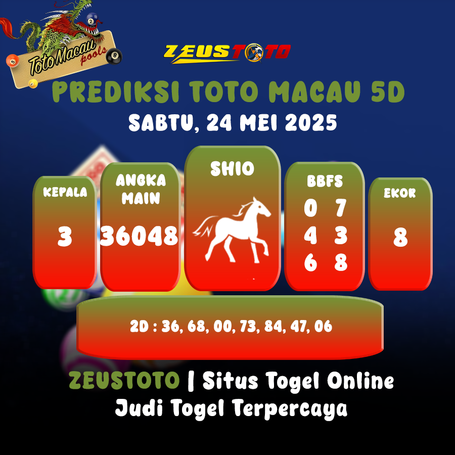 PREDIKSI TOTO MACAU 5D 24 MEI 2025
