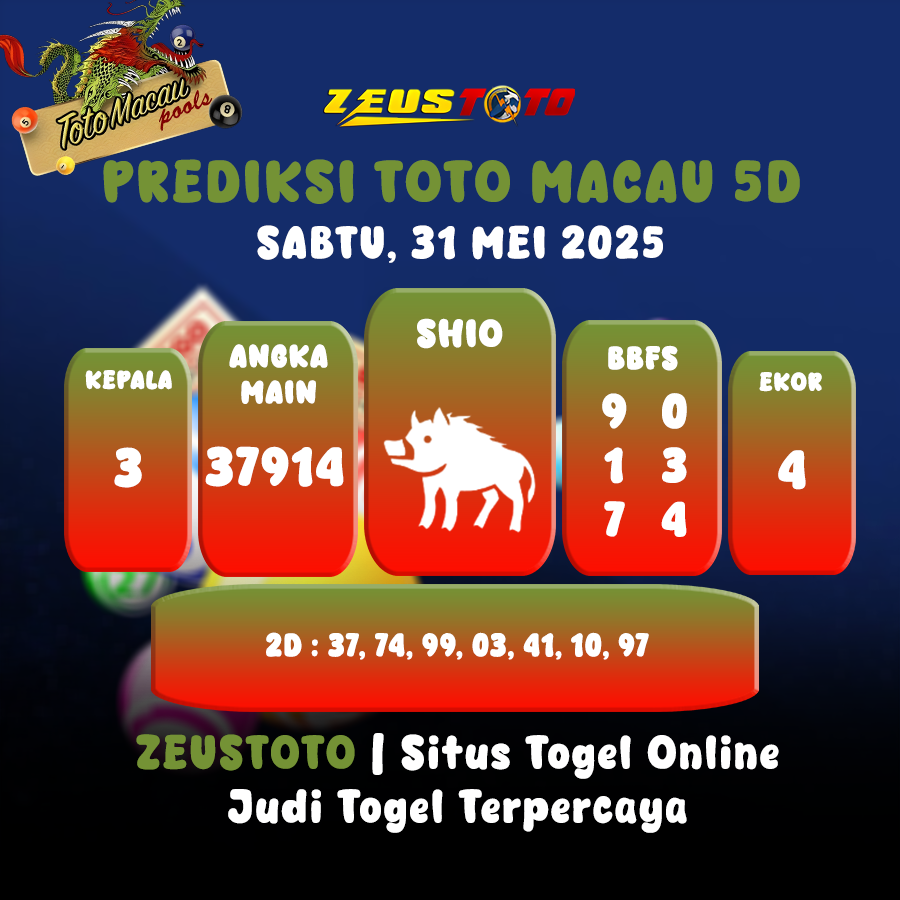 PREDIKSI TOTO MACAU 5D 31 MEI 2025