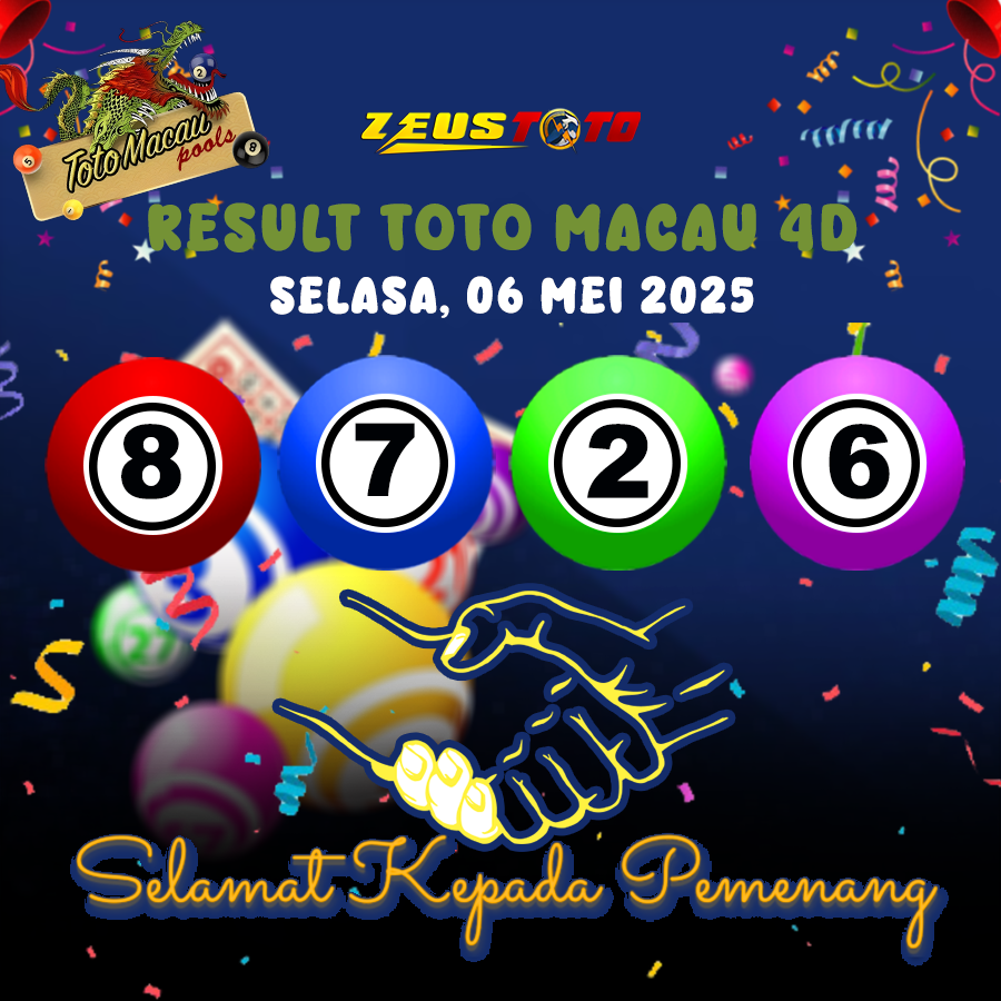 RESULT TOTO MACAU POOL 06 MEI 2025