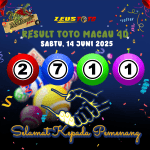 RESULT TOTO MACAU POOL 14 JUNI 2025